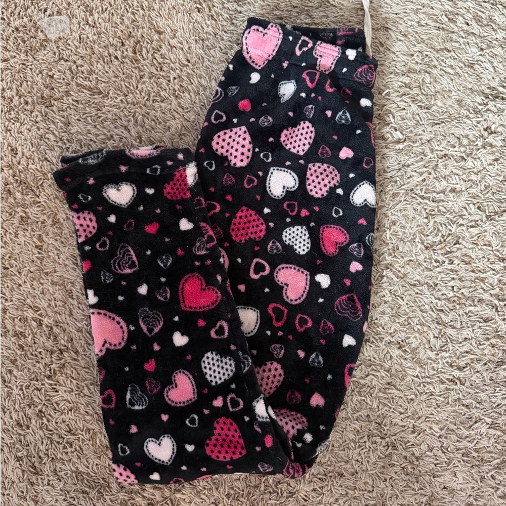 New Mix Black and Pink Heart Pajama Pants